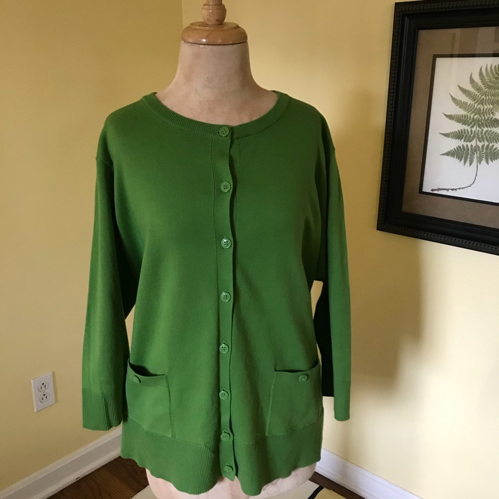 Jones’s of New York  spring green cotton sweater